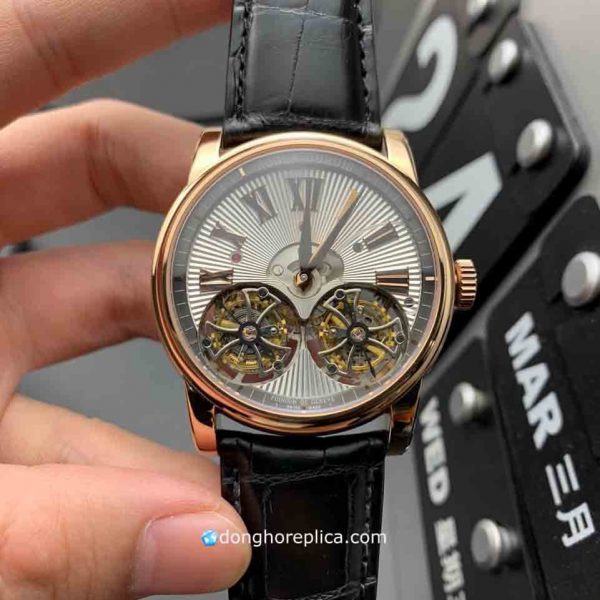 Đồng Hồ Roger Dubuis Siêu Cấp BST Hommage Double Tourbillon Rose Gold