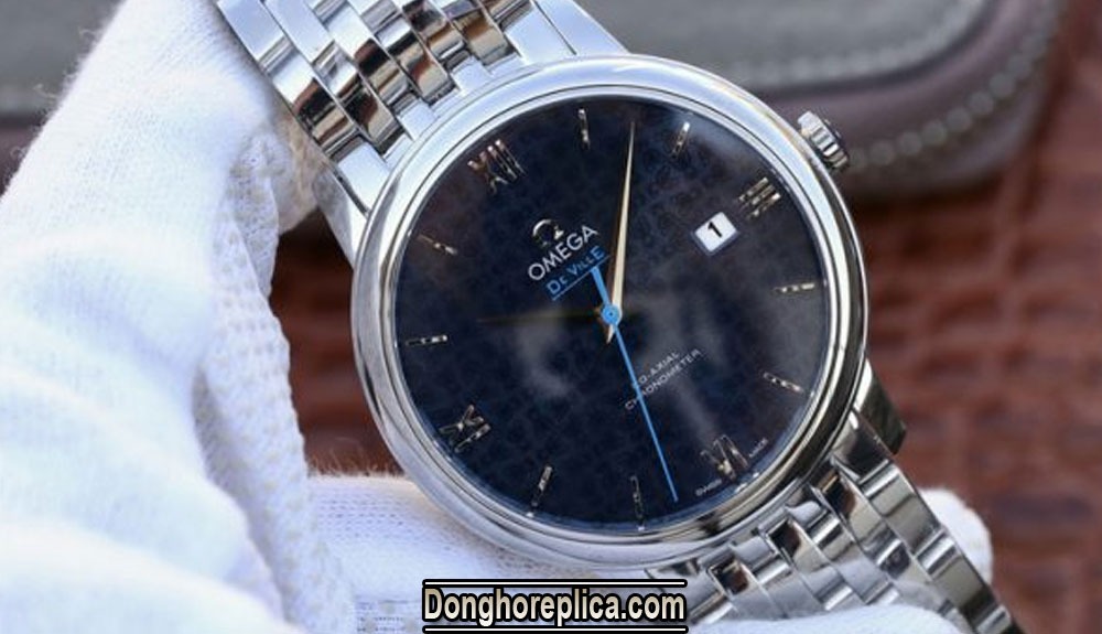 Đồng hồ nam Omega Deville mặt mỏng Sapphire Blue Dial 