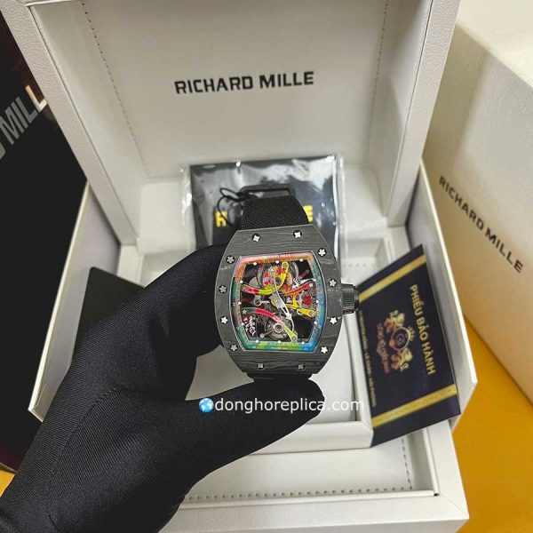 Đồng Hồ Richard Mille Super Fake BST RM 68-01 Tourbillon Cyril Kongo Carbon