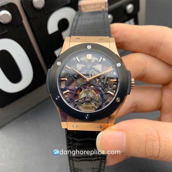 Đồng Hồ Hublot Siêu Cấp BST Big Bang Tourbillon 304.PX.1180.LR King Gold