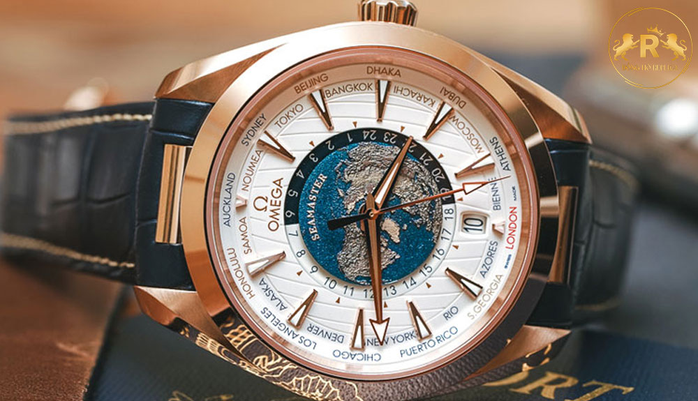 Omega Seamaster Rose Gold Aqua Terra 150m Co Axial Master Chronometer GMT Worldtimer 43mm