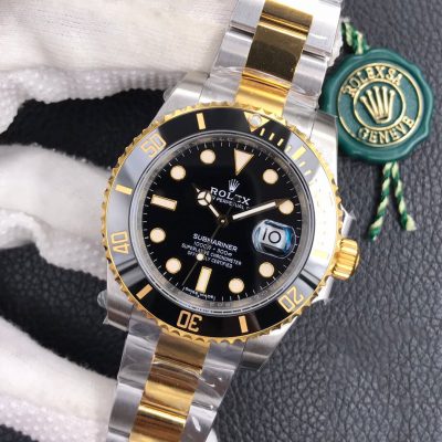 Đặc điểm chi tiết của chiếc đồng hồ Rolex Gold Black Submariner 116618LN-0001 Replica 1:1