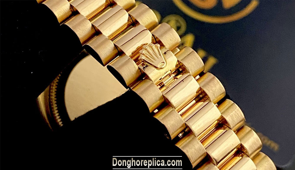 Dây đồng hồ vàng đúc Rolex President