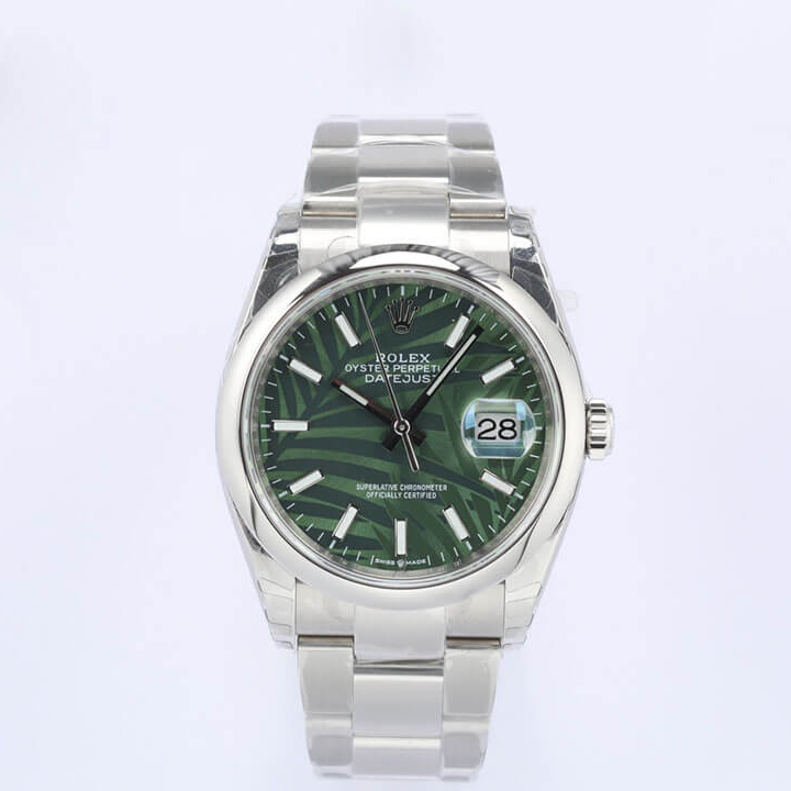 Đồng hồ Rolex DateJust Green Palm Leaf Pattern Dial 126200-0020