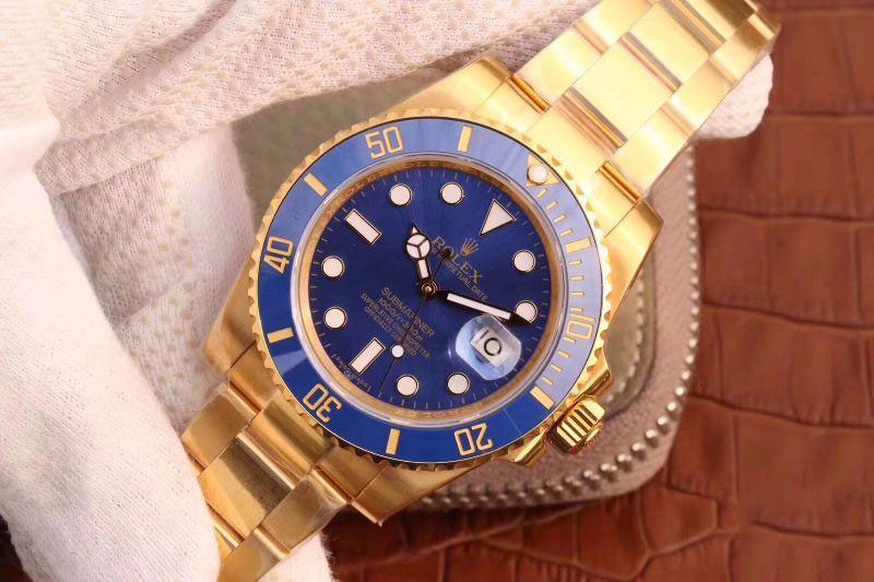 Giới thiệu đồng hồ Rolex Submariner Bleu Date 116618LB Yellow Blue Dial