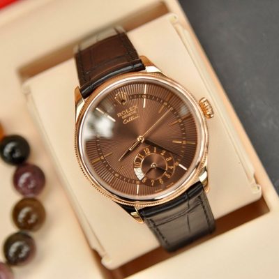 Giới thiệu đồng hồ Rolex Cellini Brown Dial 50525 Everose 39mm