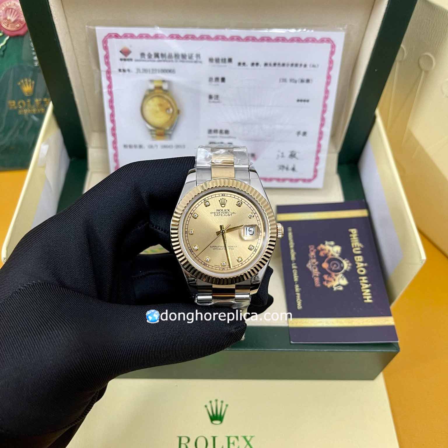 Đồng hồ Rolex DateJust Demi vỏ vàng bán chạy nhất tại Sài Gòn