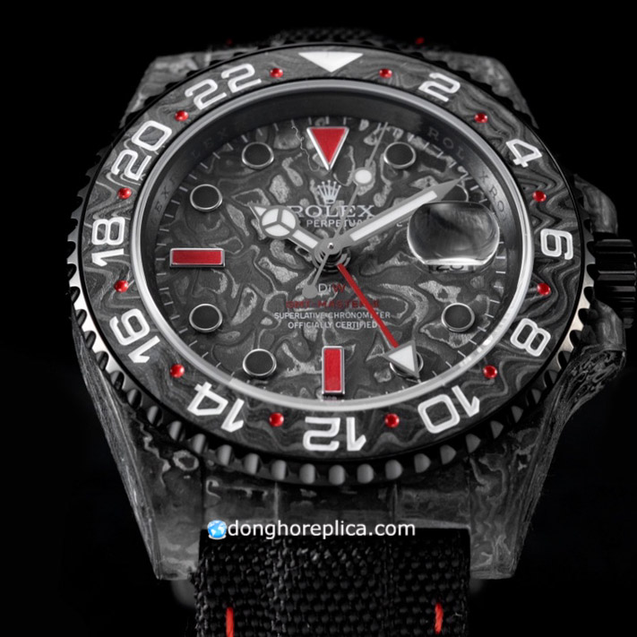 Mua đồng hồ Rolex GMT Master II DIW Carbon Fiber Black & White tại Đồng Hồ Replica