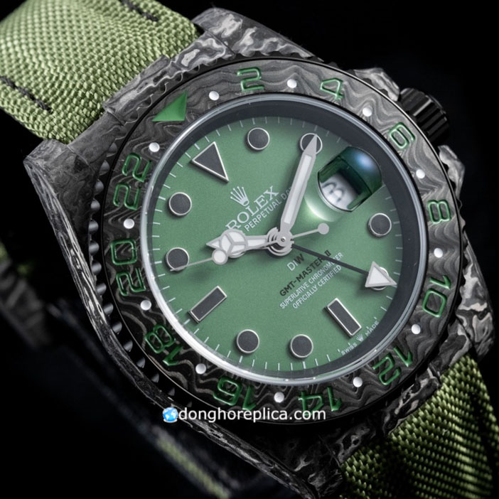 Mua đồng hồ Rolex GMT Master II DIW Carbon Fiber Green Dial tại Đồng Hồ Replica