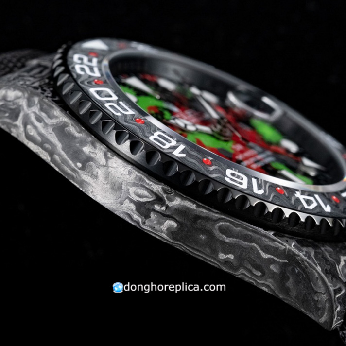 Khung vỏ mẫu đồng hồ Rolex GMT Master II DIW Carbon " MOTLEY GMT " độc đáo và đẳng cấp