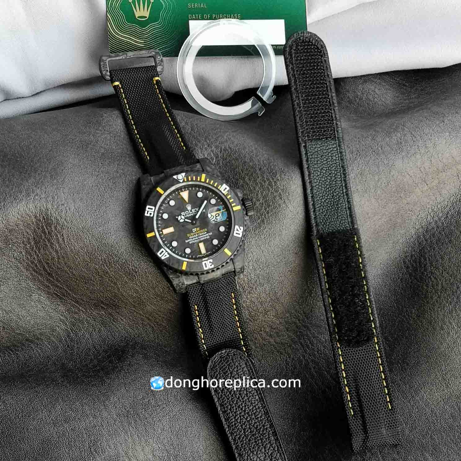 Giới thiệu siêu phẩm đồng hồ Rolex Rep 1 1 Submariner DIW Carbon Fiber 40mm