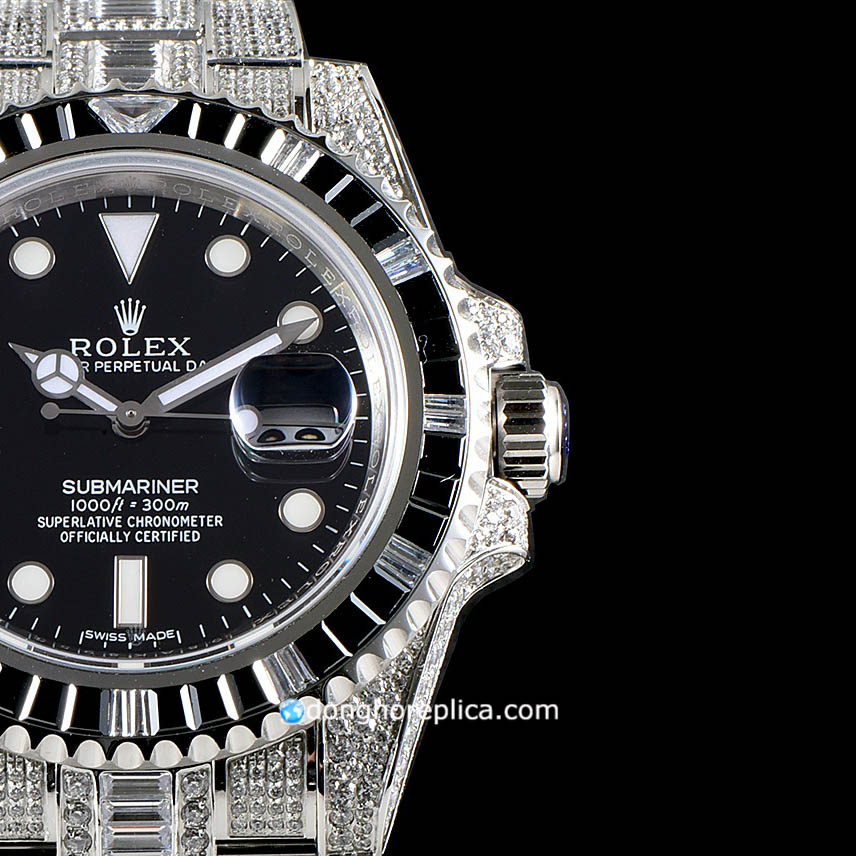 Mặt số đồng hồ Rolex siêu cấp BST Submariner Ref.126610LN Black Dial
