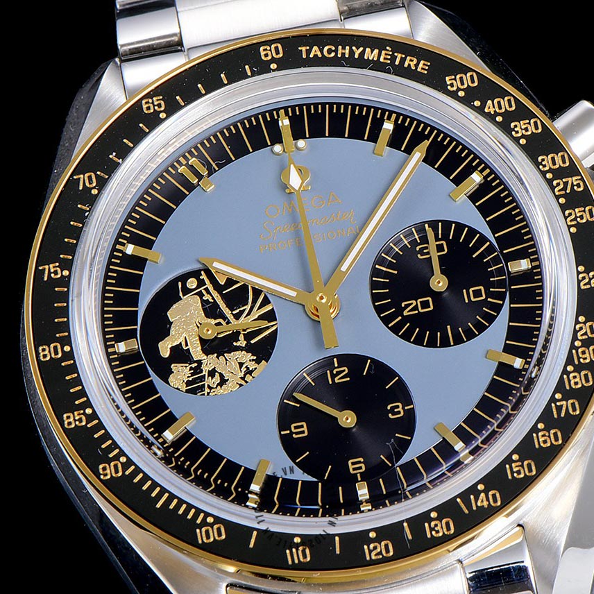 Mặt số đồng hồ đồng hồ Omega Speedmaster 310.20.42.50.01.001 Apollo 11 trẻ trung pha chút cổ điển