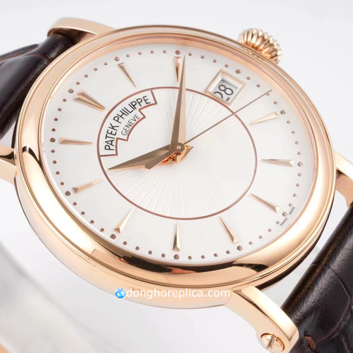 Thiết kế núm đồng hồ Patek Philippe 1:1 Calatrava 5153J-001 Rose Gold