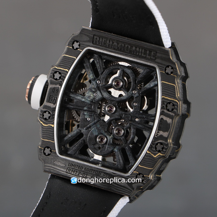 Bộ máy vận hành đồng hồ Richard Mille Fake loại 1 giá tốt RM 012-01 Carbon