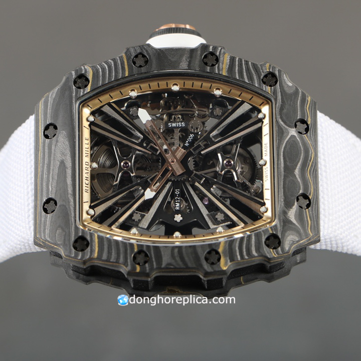 Mặt số của mẫu đồng hồ Richard Mille Fake loại 1 giá tốt RM 012-01 Carbon