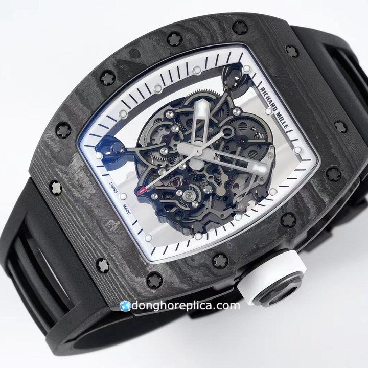 Tổng quan chất liệu đồng hồ Richard Mille Tourbillon RM 055 Carbon Black Straps