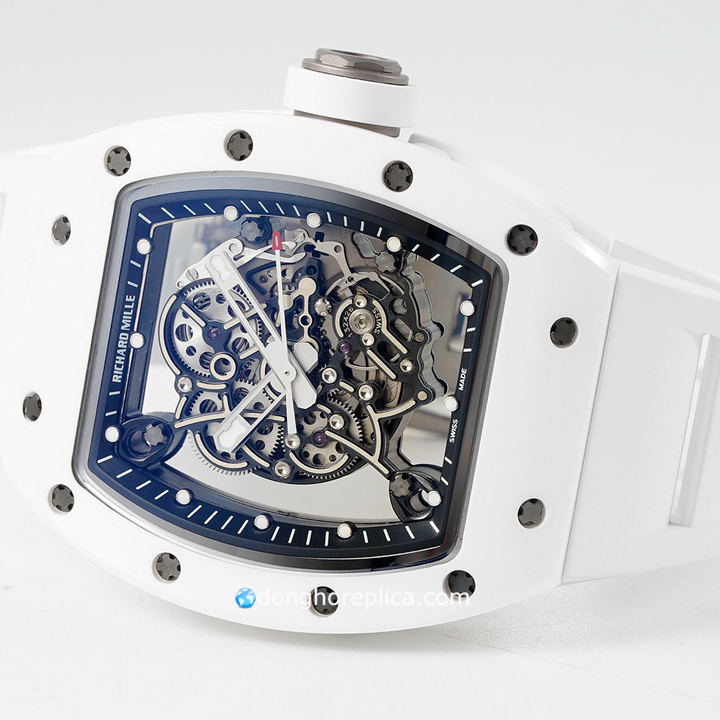 Dây đeo mẫu đồng hồ Richard Mille RM 055 Tourbillon Ceramic White Straps