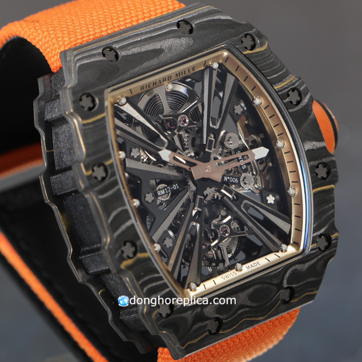 Mặt số đồng hồ Richard Mille giá tốt RM 012-01 Carbon TPT Tourbillon