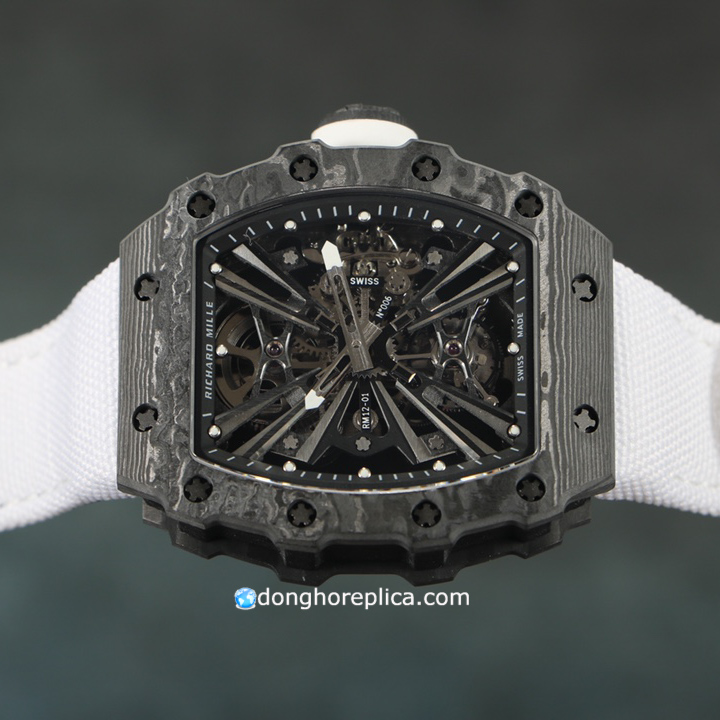Mặt số đồng hồ Richard Mille giá tốt RM 012-01 Carbon TPT Black Dial