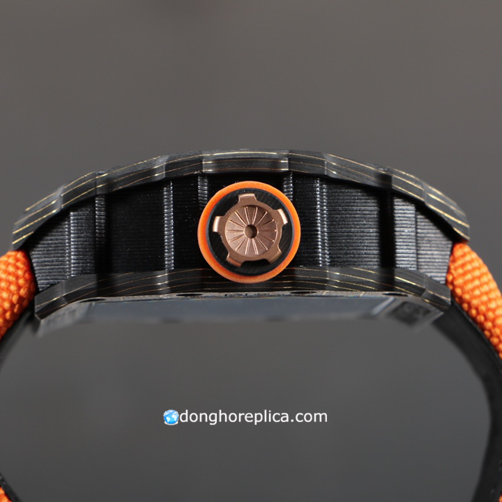 Thiết kế núm đồng hồ Richard Mille giá tốt RM 012-01 Carbon TPT Tourbillon